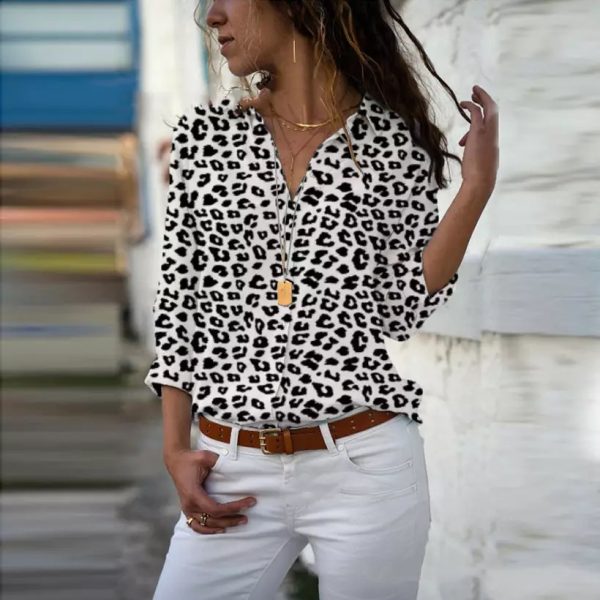 Printed Vintage Summer Blouse - Image 2