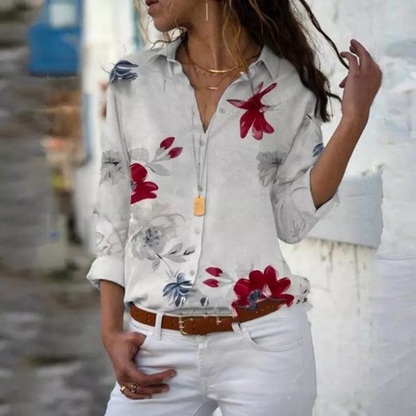 Printed Vintage Summer Blouse - Image 3