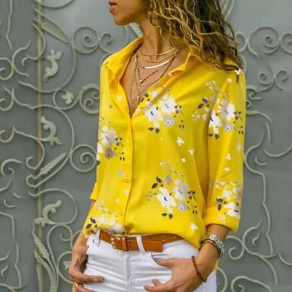 Printed Vintage Summer Blouse - Image 5