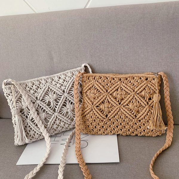 Fashion Woven Shoulder Bags Straw Summer Women Weave Crossbody Beach Travel Handbag Female Bag Women Messenger Bags Bolsa - Image 4