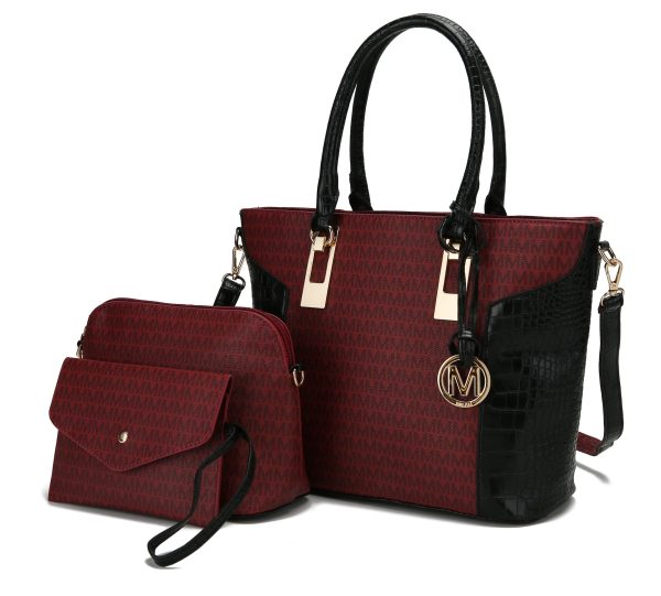 Shonda 3PC Tote with Cosmetic Pouch & Wristlet