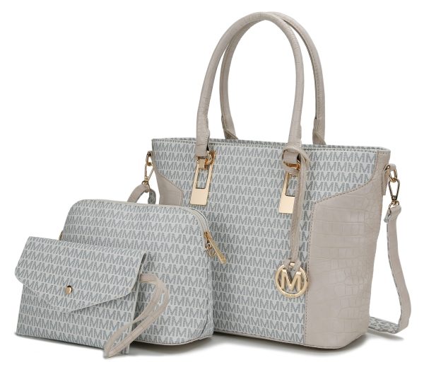 Shonda 3PC Tote with Cosmetic Pouch & Wristlet