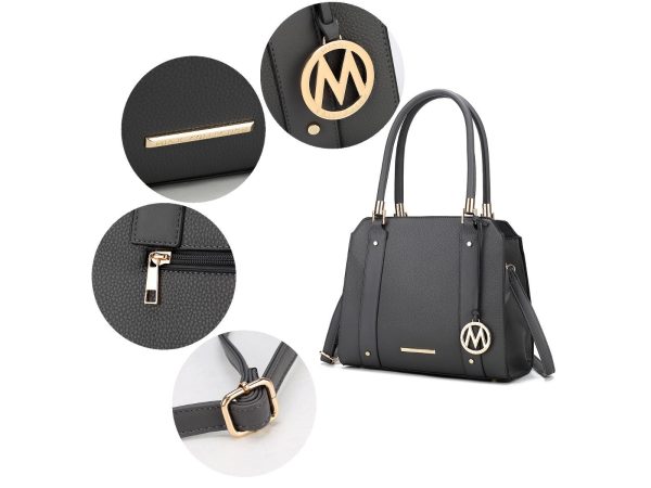 MKF Collection Norah Vegan Leather Women's Satchel Bag with Wristlet – 2 pieces by Mia k - Image 10