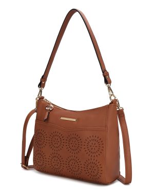 Alanis Laser Cut Vegan Leather Women's Shoulder Bag