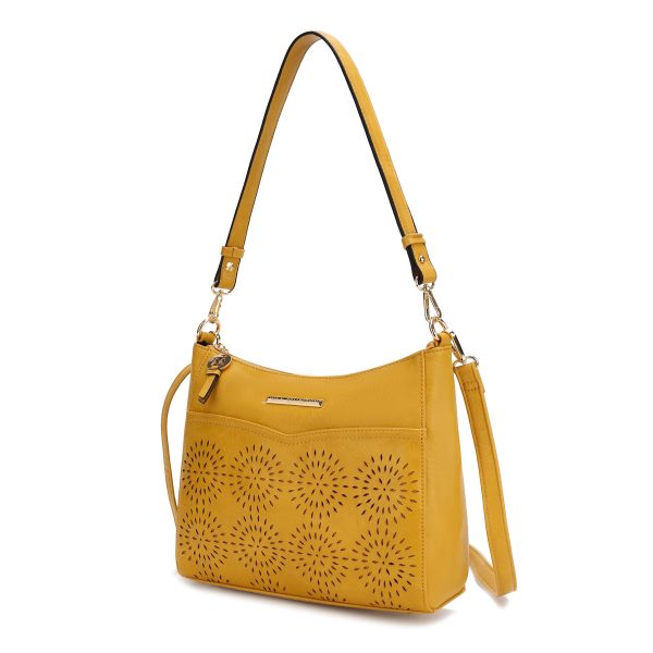 Alanis Laser Cut Vegan Leather Women's Shoulder Bag