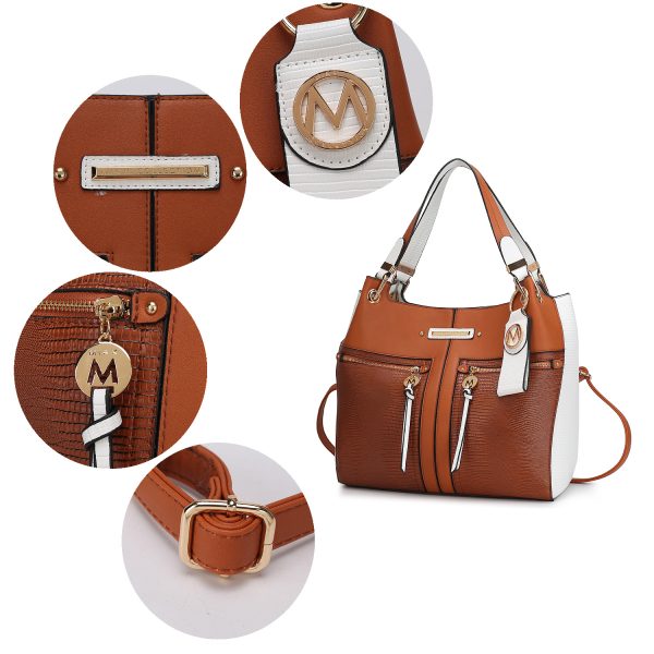 MKF Collection Sofia Tote Handbag with Keyring Vegan Leather For Women by Mia k - Image 70