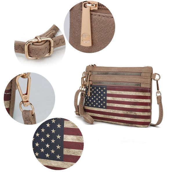 MKF Collection Alisson Vegan Leather Women FLAG Crossbody-Wristlet Bag by Mia K - Image 4