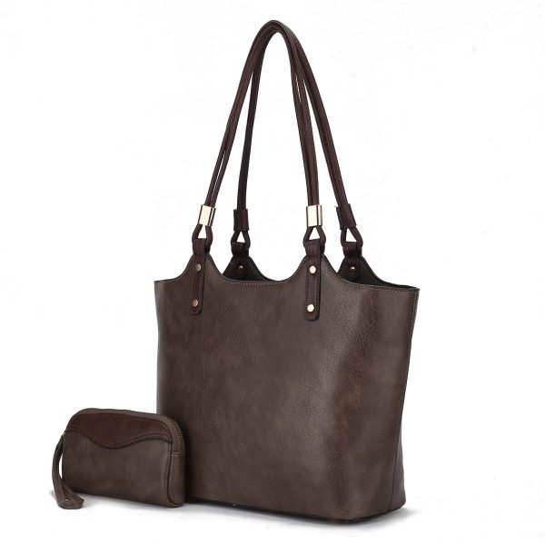 MKF Collection Reyna Tote Handbag with Pouch Vegan Leather Women by Mia k