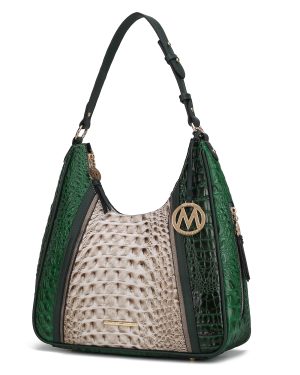 MKF Collection Becket Faux Crocodile Embossed Vegan Leather Women Shoulder Bag by Mia K