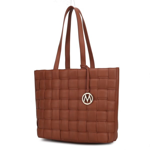 MKF Collection Rowan Woven Vegan Leather Women Tote Bag by Mia K