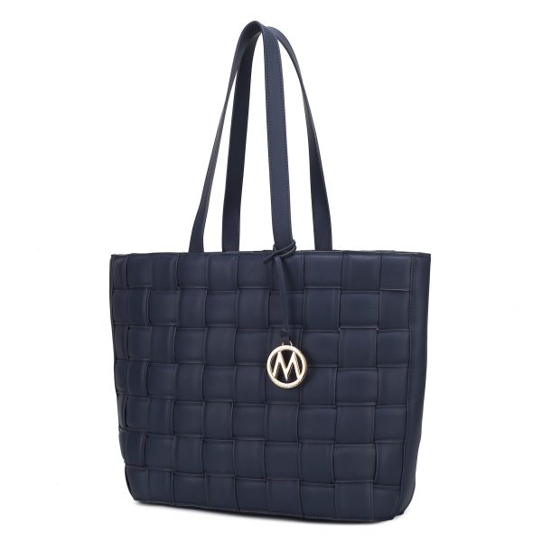 MKF Collection Rowan Woven Vegan Leather Women Tote Bag by Mia K