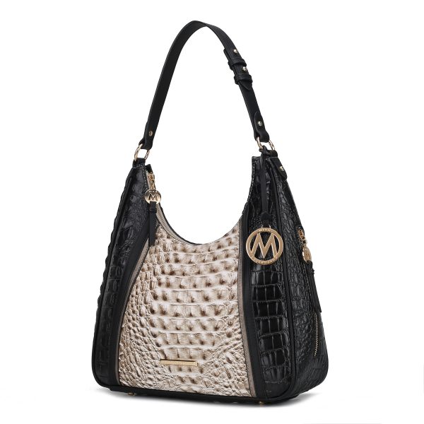 MKF Collection Becket Faux Crocodile Embossed Vegan Leather Women Shoulder Bag by Mia K