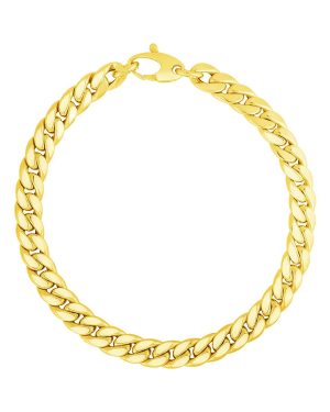 14K Yellow Gold Cuban Link Bracelet