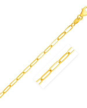 14K Yellow Gold Paperclip Chain (4.0mm)