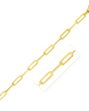 14K Yellow Gold Wide Paperclip Chain (6.1mm)