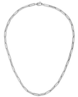 14k White Gold Bold Paperclip Chain (4.2 mm)