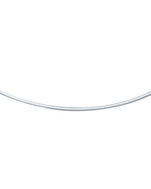 14k White Gold Classic Omega Style Chain (2 mm)