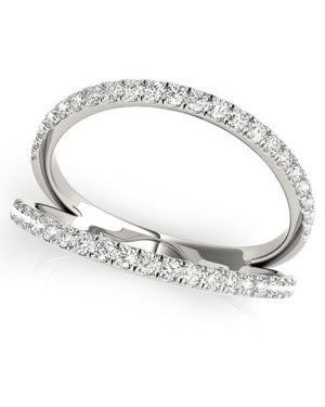 14k White Gold Diamond Split Band Ring (1/4 cttw)