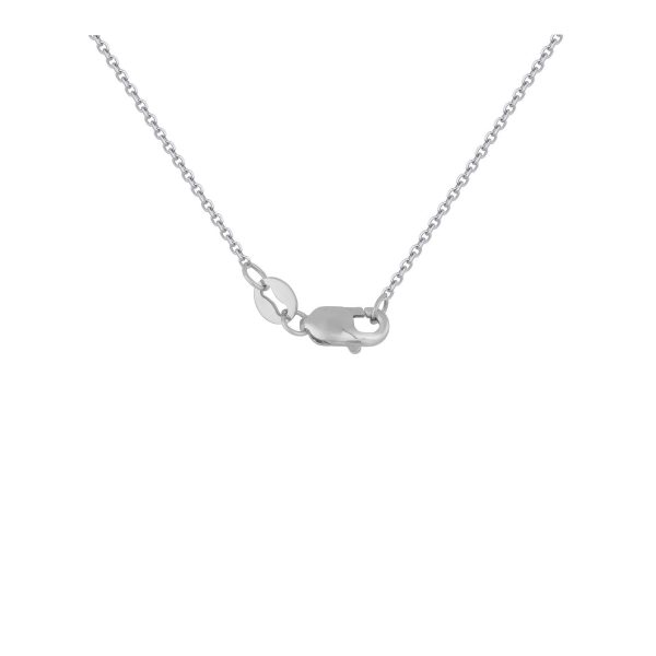 14k White Gold Diamond Studded Circle Pendant with Cut-out (1/3 cttw) - Image 2