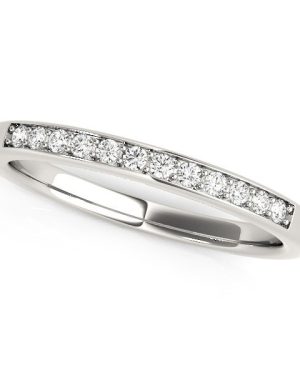 14k White Gold Diamond Wedding Band (1/8 cttw)