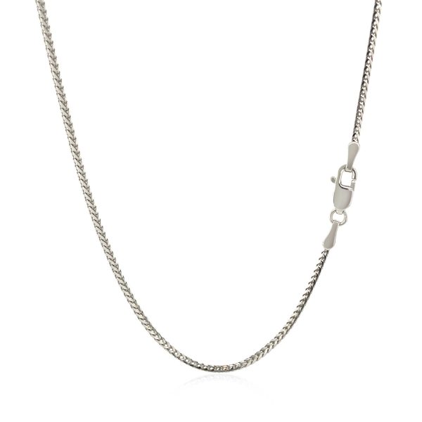 14k White Gold Franco Chain 1.2mm - Image 3