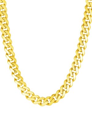 14k Yellow Gold 22 inch Polished Curb Chain Necklace