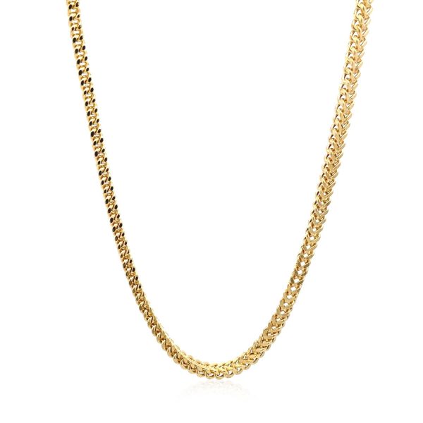 14k Yellow Gold 3.3mm Light Weight Wheat Chain - Image 2