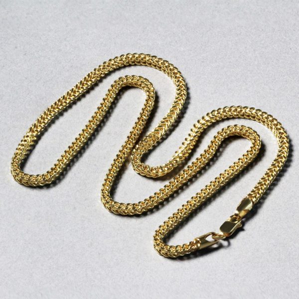 14k Yellow Gold 3.3mm Light Weight Wheat Chain - Image 5