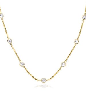 14k Yellow Gold CZ By the Yard Long Links