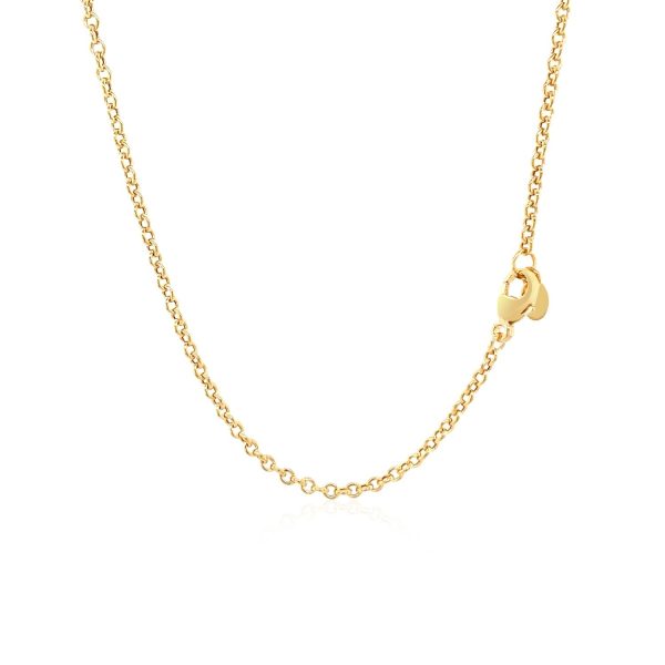 14k Yellow Gold Chain Necklace with Polished Knot - Image 3