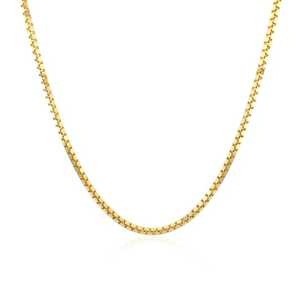 14k Yellow Gold Classic Box Chain 1.4mm - Image 2