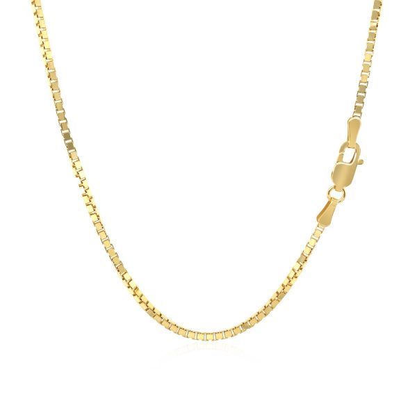 14k Yellow Gold Classic Box Chain 1.4mm - Image 3