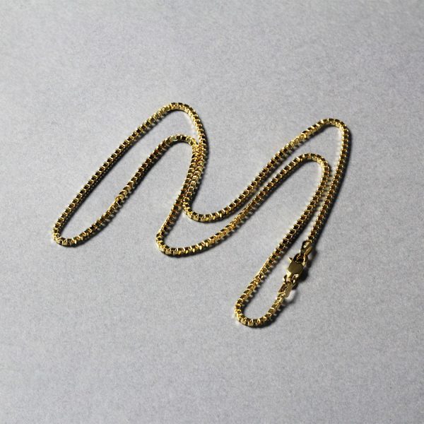 14k Yellow Gold Classic Box Chain 1.4mm - Image 5