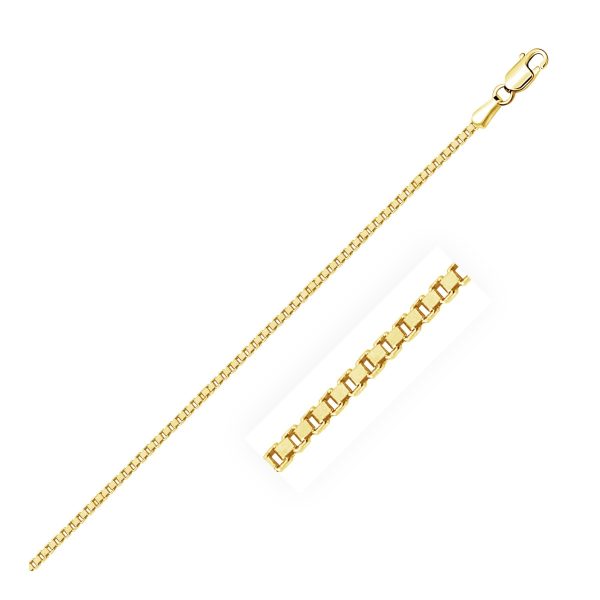 14k Yellow Gold Classic Box Chain 1.4mm