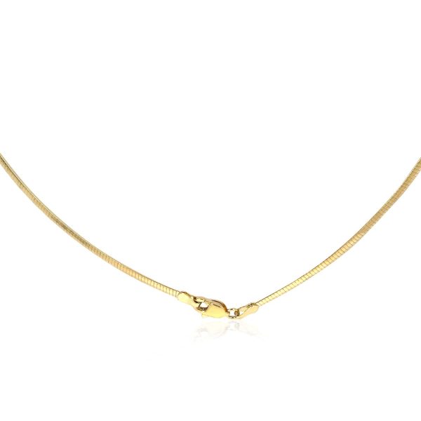 14k Yellow Gold Classic Omega Style Necklace (2 mm) - Image 3