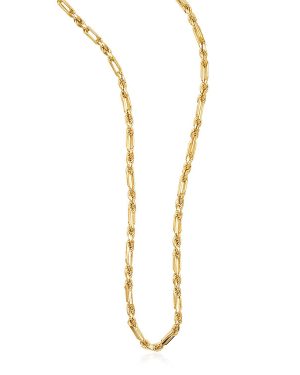 14k Yellow Gold Figaro Chain Necklace