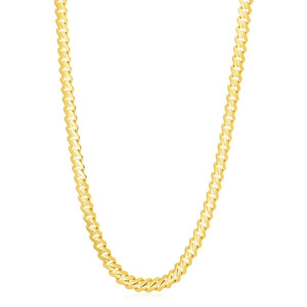 14k Yellow Gold High Polish Modern Lite Edge Chain (8.0mm) - Image 2