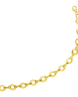 14k Yellow Gold Infinity Link Bracelet