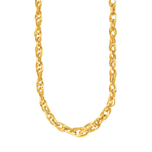 14k Yellow Gold Ornate Prince of Wales Chain Necklace