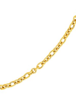 14k Yellow Gold Oval Link Bracelet