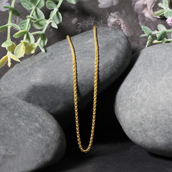 14k Yellow Gold Round Box Chain 1.7mm - Image 4