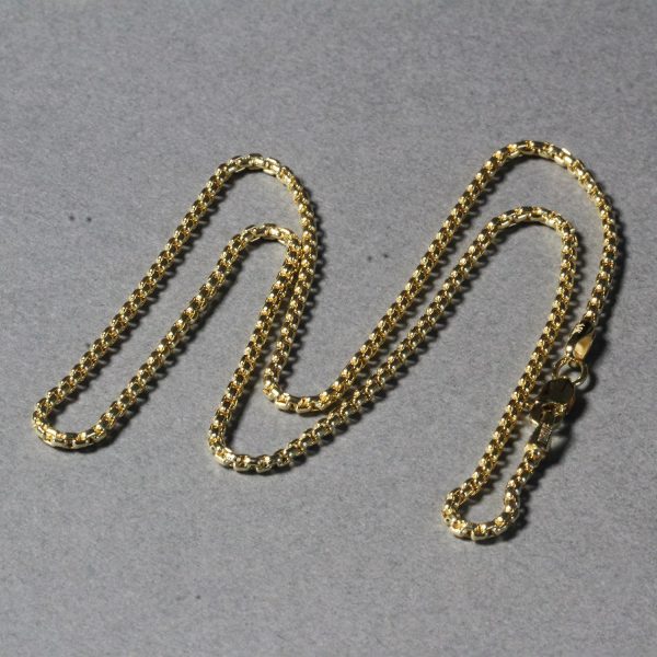 14k Yellow Gold Round Box Chain 1.7mm - Image 5