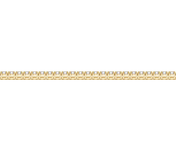 14k Yellow Gold Round Diamond Tennis Bracelet (2 cttw) - Image 3