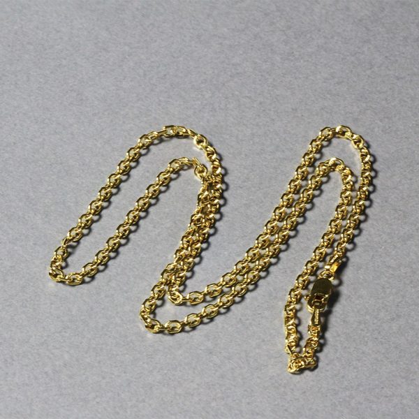 2.3mm 14k Yellow Gold Diamond Cut Cable Link Chain - Image 5