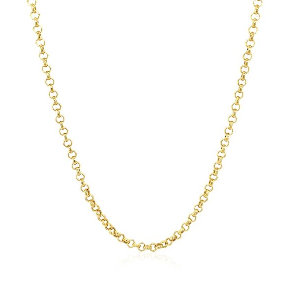 2.3mm 14k Yellow Gold Rolo Chain - Image 2