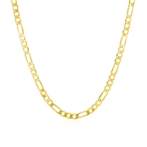 3.1mm 14k Yellow Gold Solid Figaro Chain - Image 2