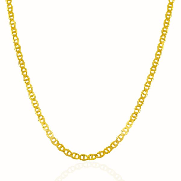 3.2mm 14k Yellow Gold Mariner Link Chain - Image 2