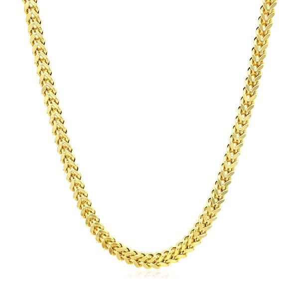 3.2mm 14k Yellow Gold Square Franco Chain - Image 2