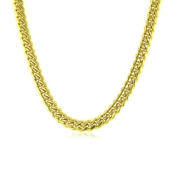 3.9mm 10k Yellow Gold Classic Miami Cuban Solid Chain - Image 2