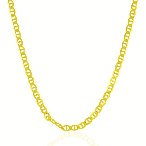 4.5mm 10k Yellow Gold Mariner Link Chain - Image 2